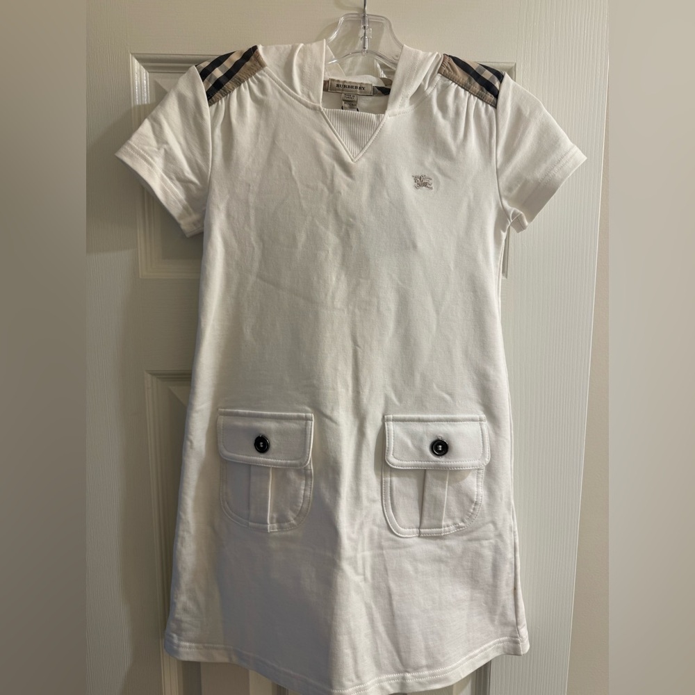 Burberry Girls White Short Sleeve Dress
